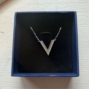 Swarovski Delta Necklace | V-shaped pendant.